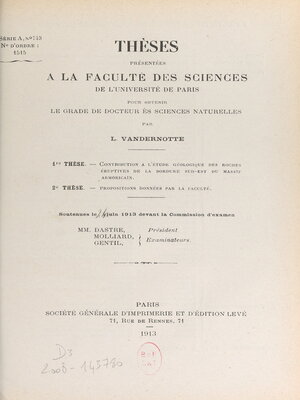 cover image of Contribution à l'étude géologique des roches éruptives de la bordure sud-est du massif armoricain